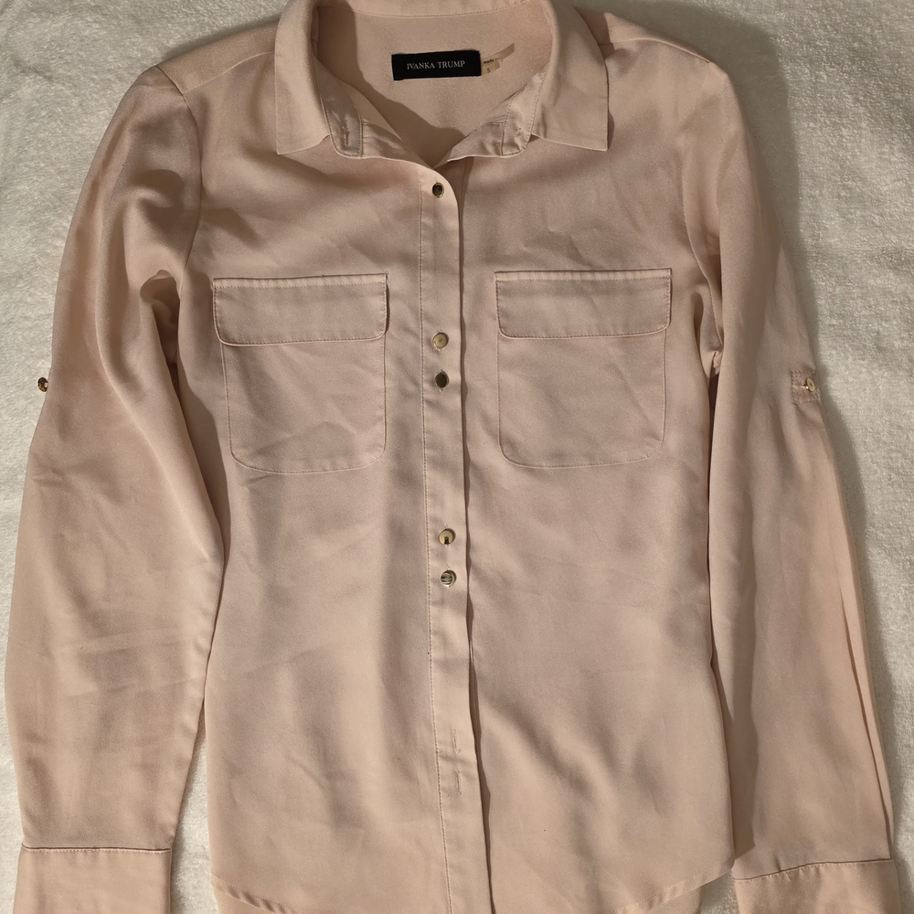 Ivanka Trump Blush Pink Collared Blouse